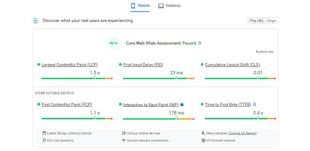 google core web vitals