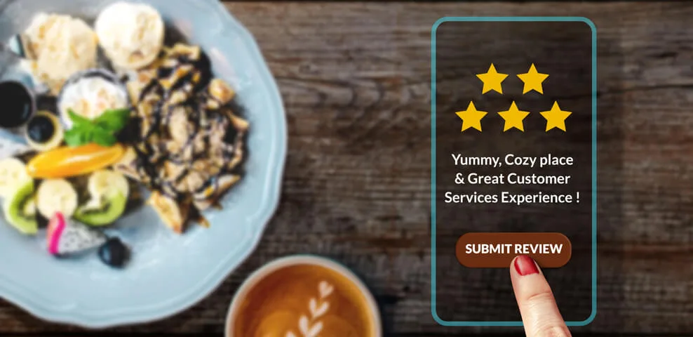 Customer reviews for restaurants